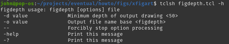 Figdepth command options